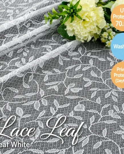 Lace Leaf Everyday Privacy Sheer Curtain