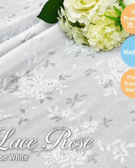 Lace Rose Everyday Privacy Sheer Curtain