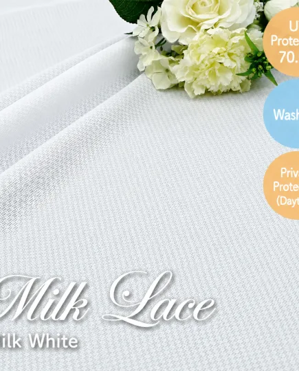 Lace Milk Everyday Privacy Sheer Curtain